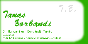 tamas borbandi business card